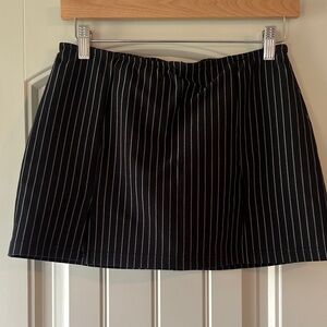dELiA*s Black and White Pinstripe Mini Skirt